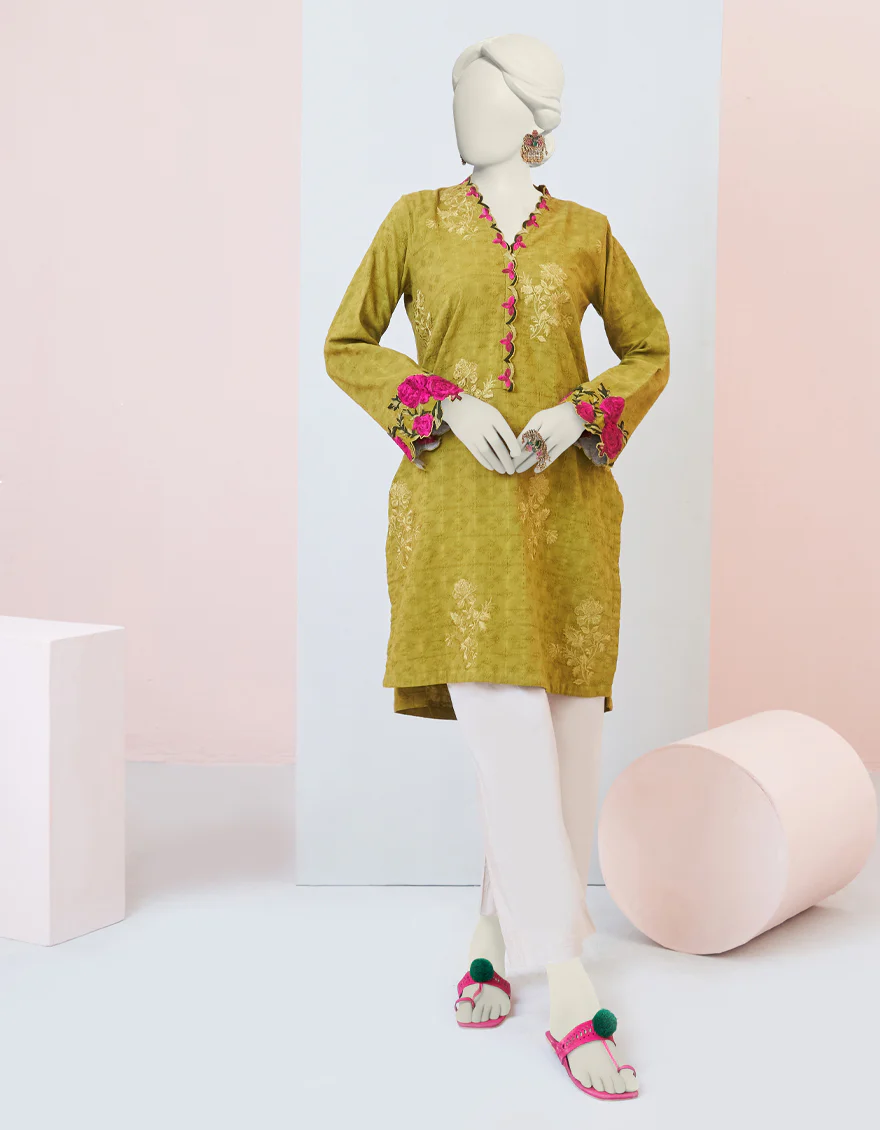 GREEN COTTON KURTI | JJLK-S-JPWK-US-23-973 FB/JA-951