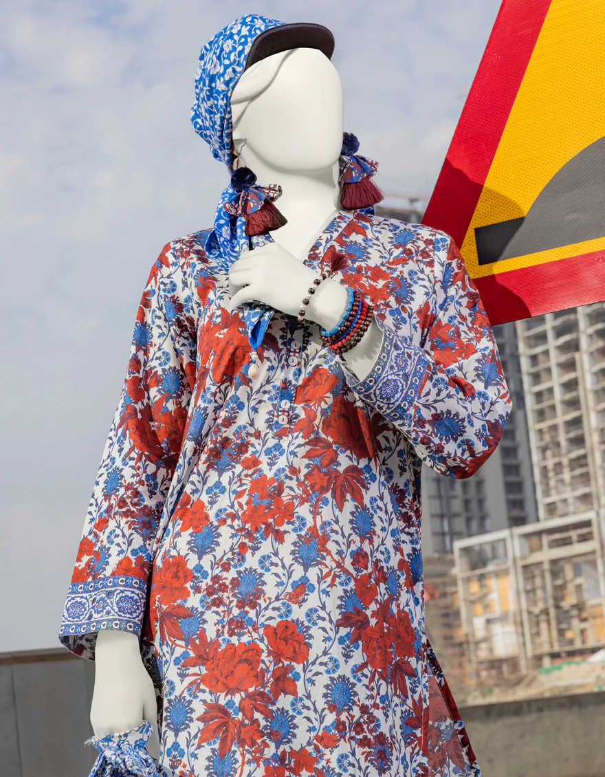MULTICOLOR LAWN KURTI | JJLK-S-JSS-24-375 FB/ESSENTIAL-09 - Image 2