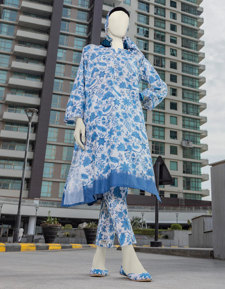BLUE LAWN KURTI | JJLK-S-JSS-24-376 FB