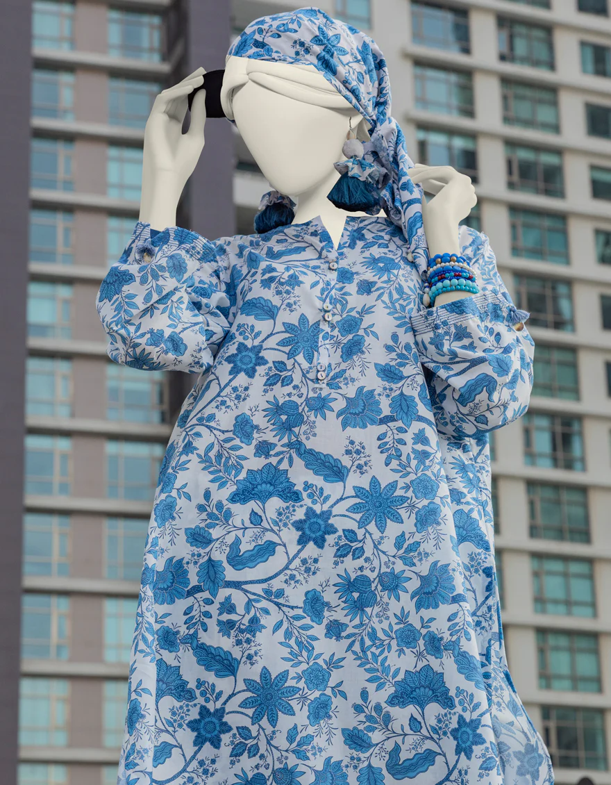 BLUE LAWN KURTI | JJLK-S-JSS-24-376 FB - Image 2