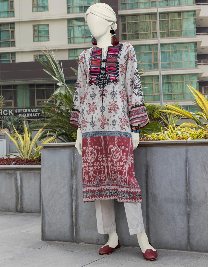 WHITE LAWN KURTI | JJLK-S-JSS-24-402 FB/ETHINIC-01