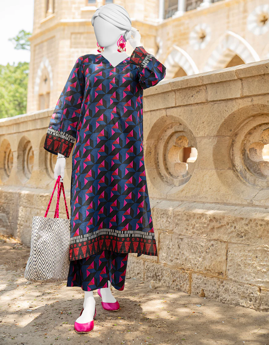 MULTICOLOR LAWN KURTI | JJLK-S-JSS-24-443 FB/ESSENTIALS-14