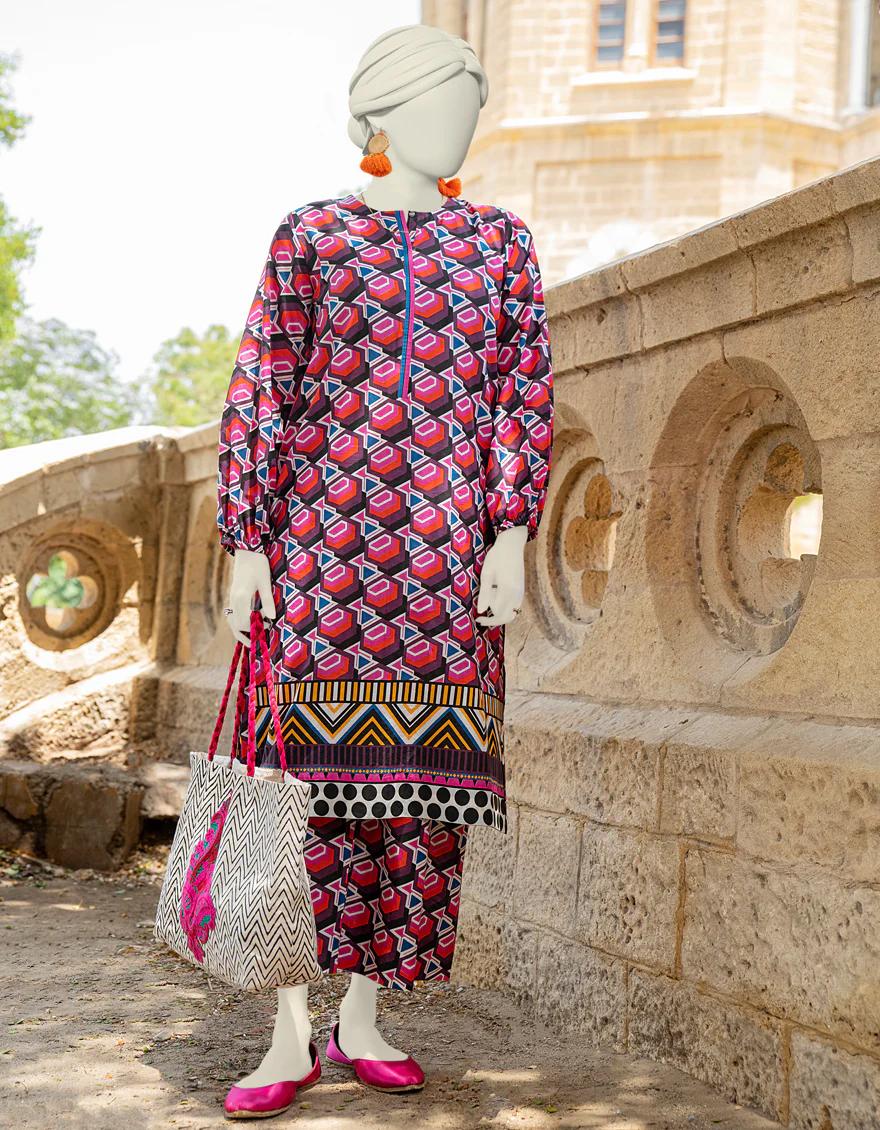 PINK LAWN KURTI | JJLK-S-JSS-24-444 FB/ESSENTIALS-15
