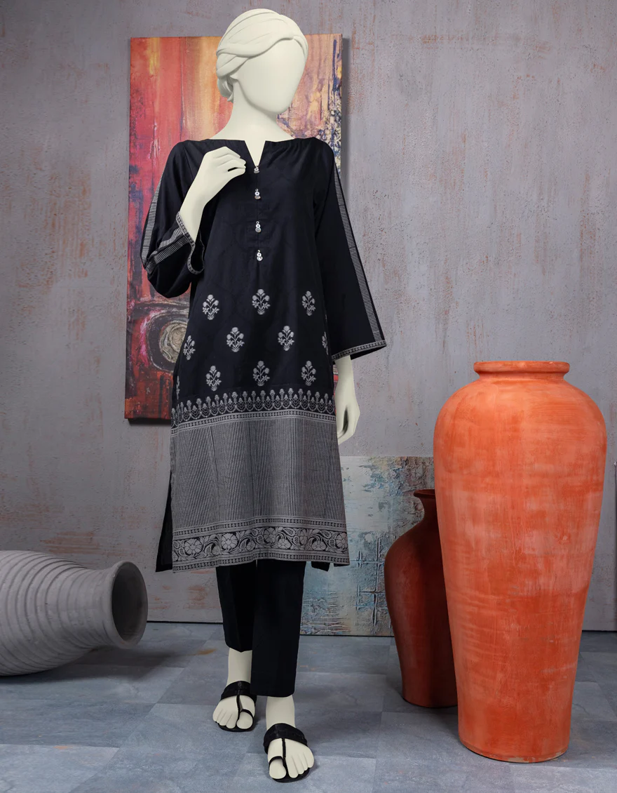 BLACK KHADDI KURTI | JJLK-S-JSS-24-463 FB