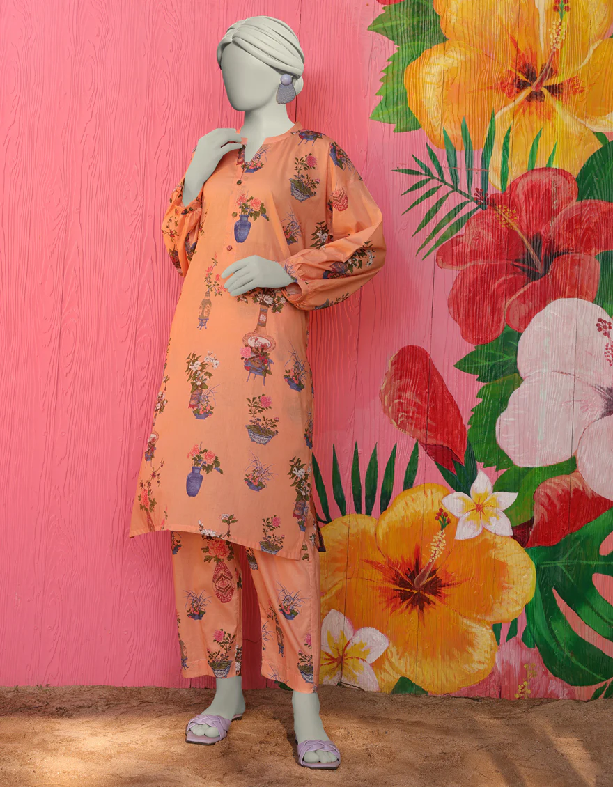 PEACH LAWN KURTI | JJLK-S-JSS-25-311 FB/ESSENTIALS-11