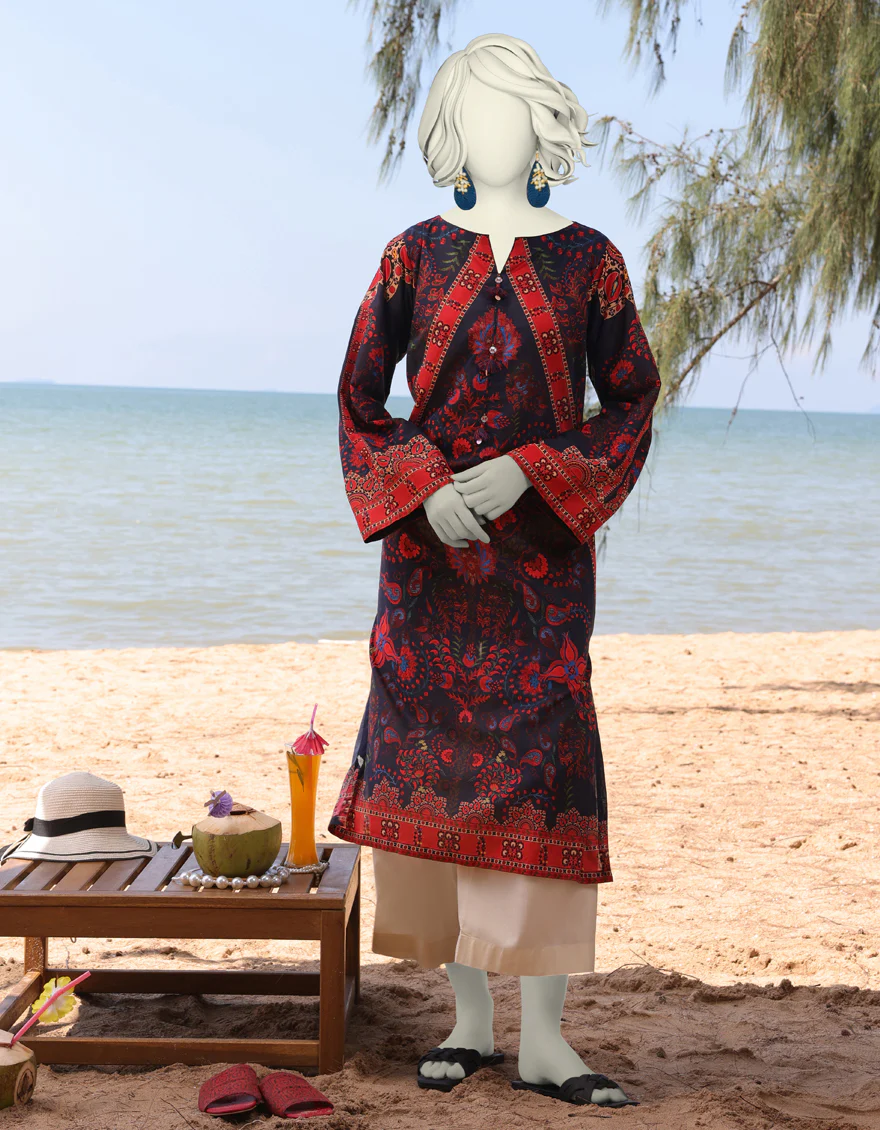 BLUE DIGITAL KURTI | JJLK-S-JSS-25-331 FB/UZBEK CHARM 3