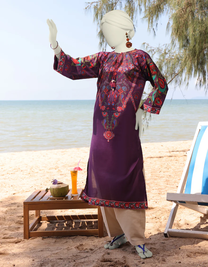 PURPLE DIGITAL KURTI | JJLK-S-JSS-25-332 FB/UZBEK CHARM 4
