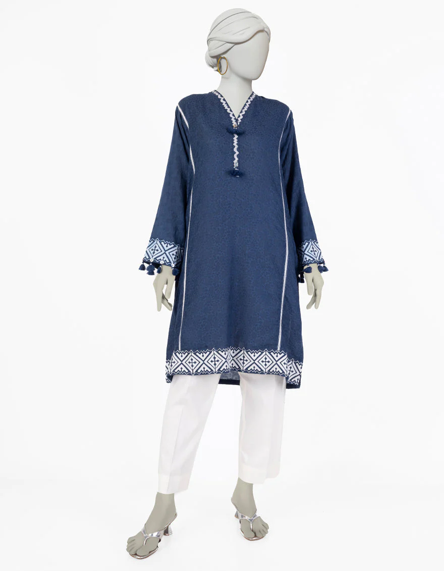 BLUE DOBBY KURTI | JJLK-S-JSS-25-338 FB/RALLI PATCH-02