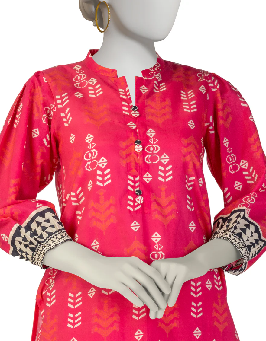 PINK LAWN KURTI | JJLK-S-JSS-25-369 FB/ESSENTIALS-21 - Image 2