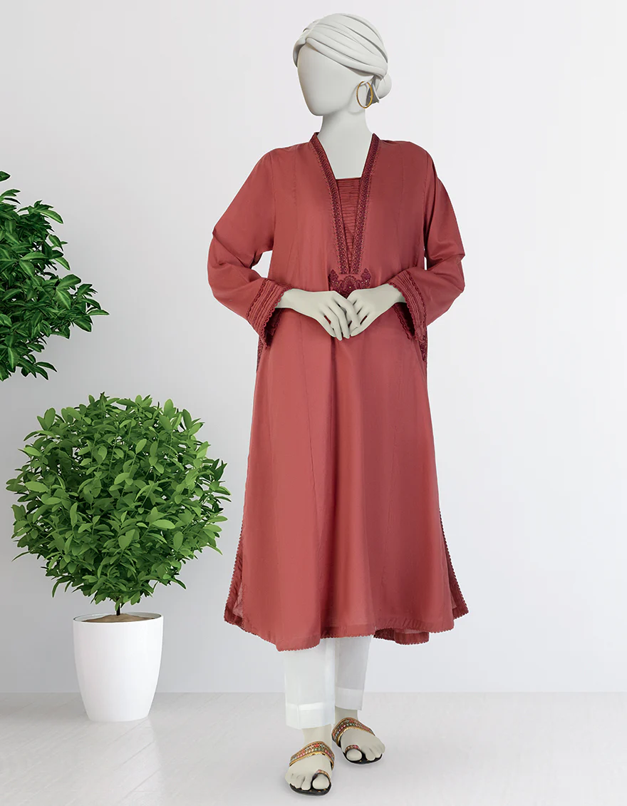 RUST LAWN KURTI | JJLK-S-JSS-25-378 FB