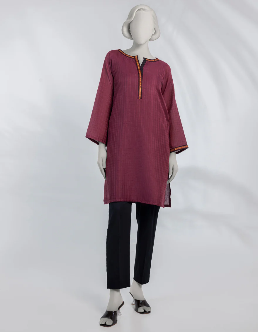 MAGENTA DOBBY KURTI | JJLK-S-JSS-25-518 FB/ORNATE THREADS-04