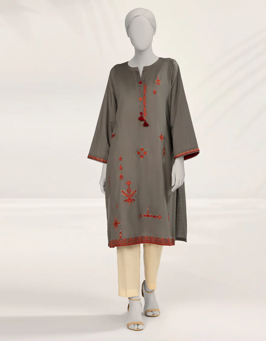GREY DOBBY KURTI | JJLK-S-JSS-25-535 FB/ETHNIC-2