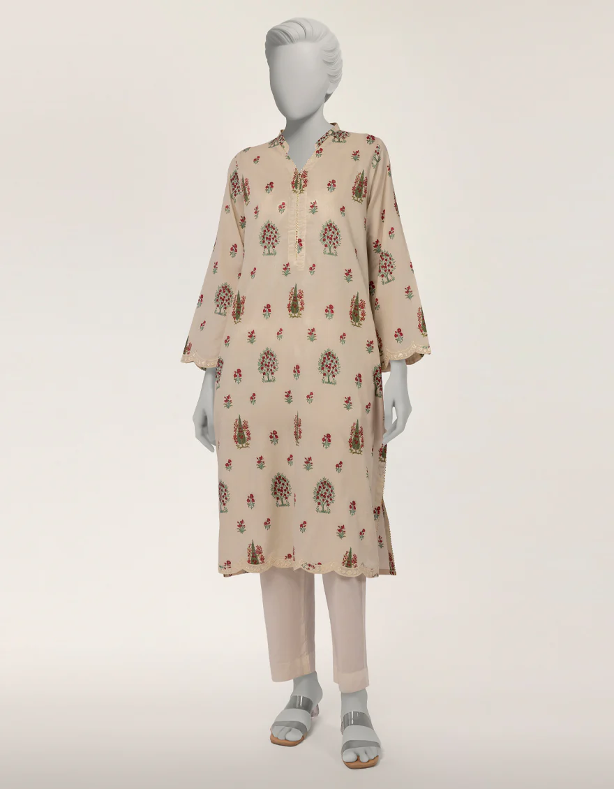 BEIGE LAWN KURTI | JJLK-S-JSS-26-589 FB/ASSORTMENT-01