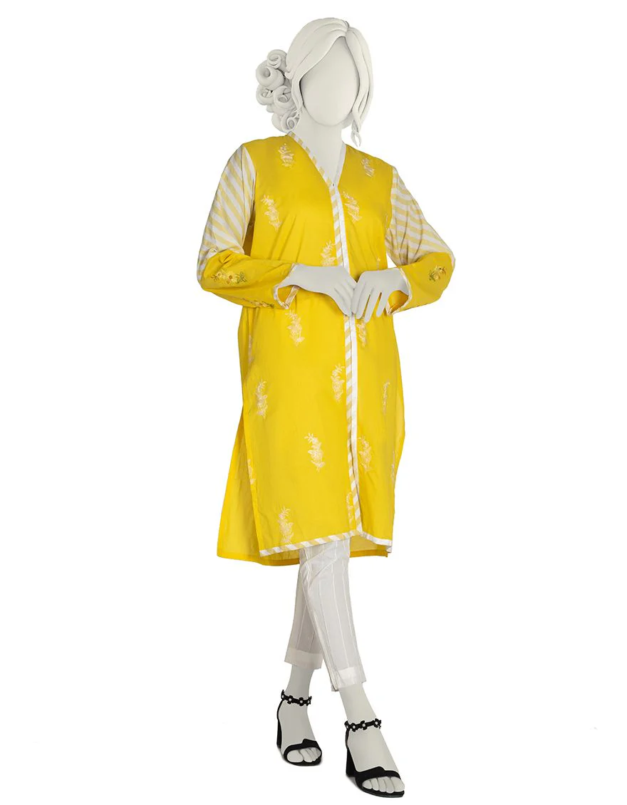 YELLOW LAWN KURTI | JJLK-S-JSS-US-22-322 FB/FRIDA-1-22