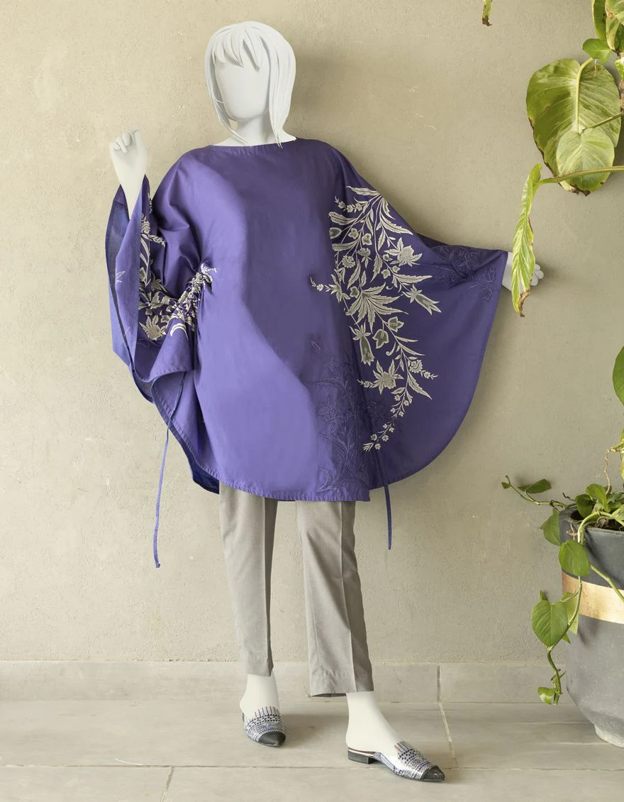PURPLE LAWN KURTI | JJLK-S-JSS-US-22-326 FB/MARINE