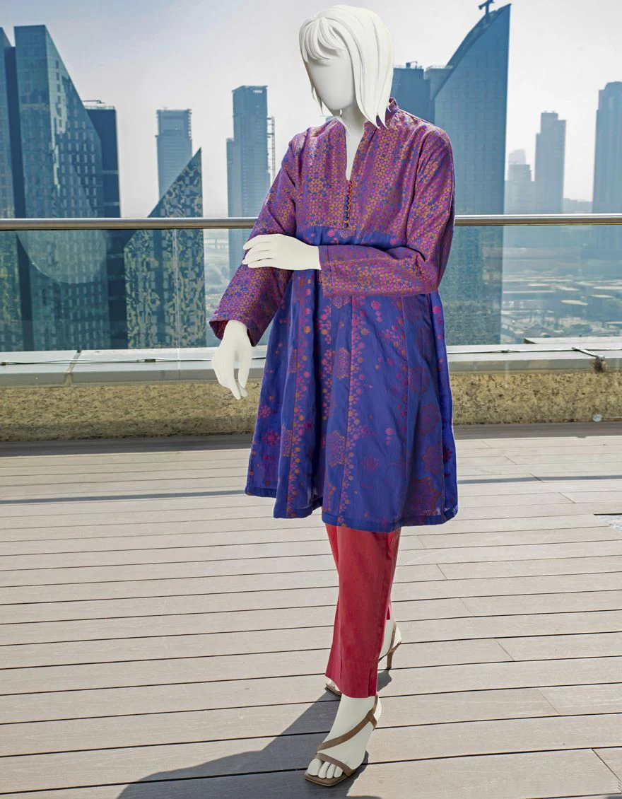 PURPLE JACQUARD KURTI | JJLK-S-JSS-US-22-350 FB/GETTO