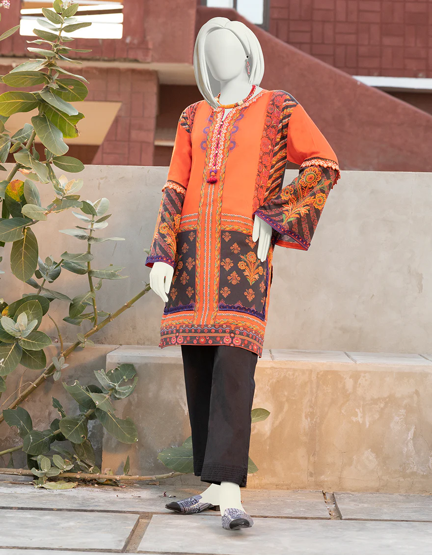 ORANGE LINEN KURTI | JJLK-S-JSS-US-22-357 FB/REEF