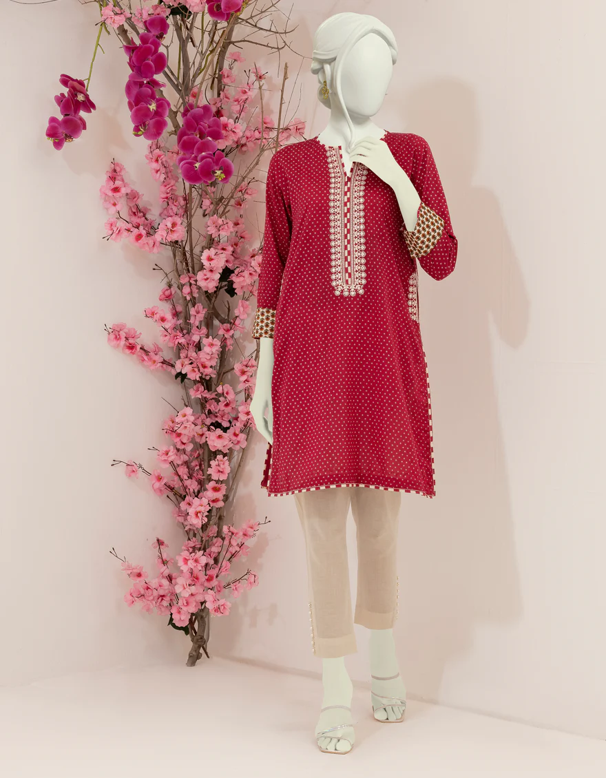 PINK LAWN KURTI | JJLK-S-JSS-US-22-409 FB/SKY LIGHT