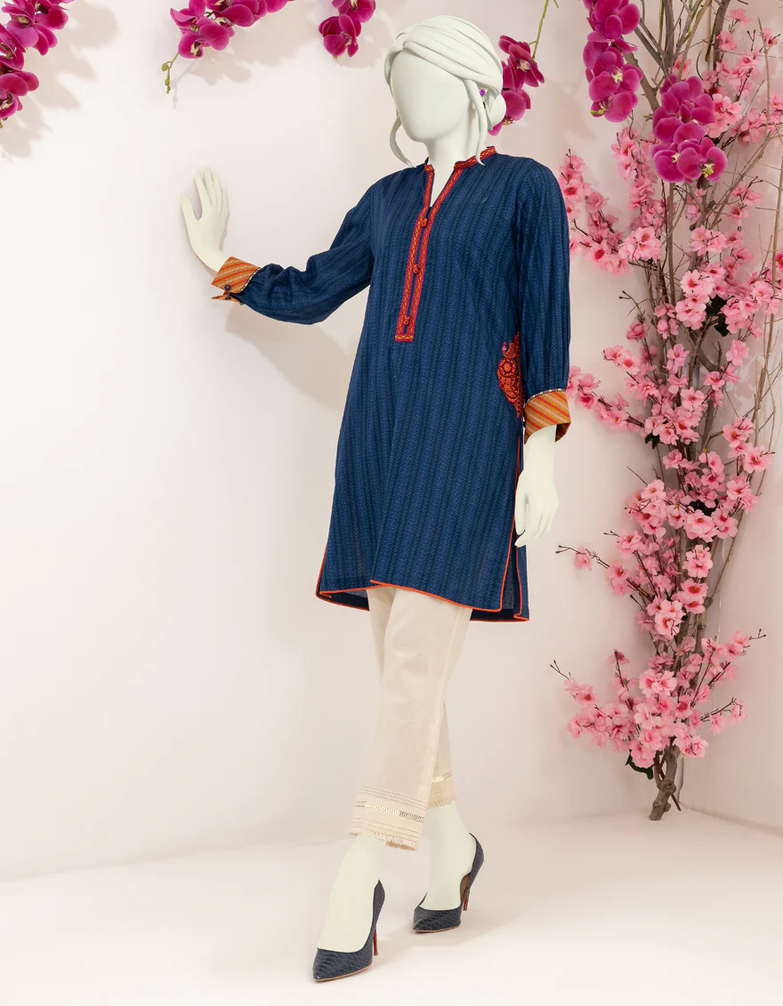 BLUE LAWN KURTI | JJLK-S-JSS-US-22-411 FB/INDIGO-36