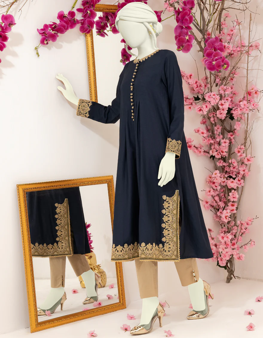 INDIGO RAW SILK KURTI | JJLK-S-JSS-US-22-413 FB/MK-18