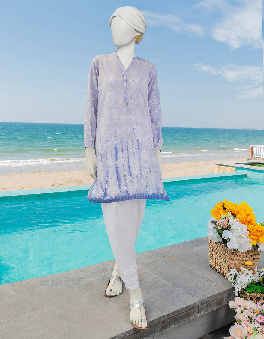 PURPLE LAWN KURTI | JJLK-S-JSS-US-23-384 FB/ECHARPE