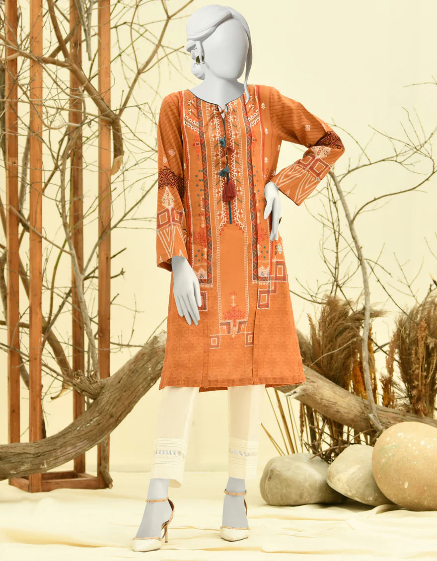 MUSTARD KHADDAR KURTI | JJLK-W-JPWK-US-22-857 FB/NARENGI (22-5172)