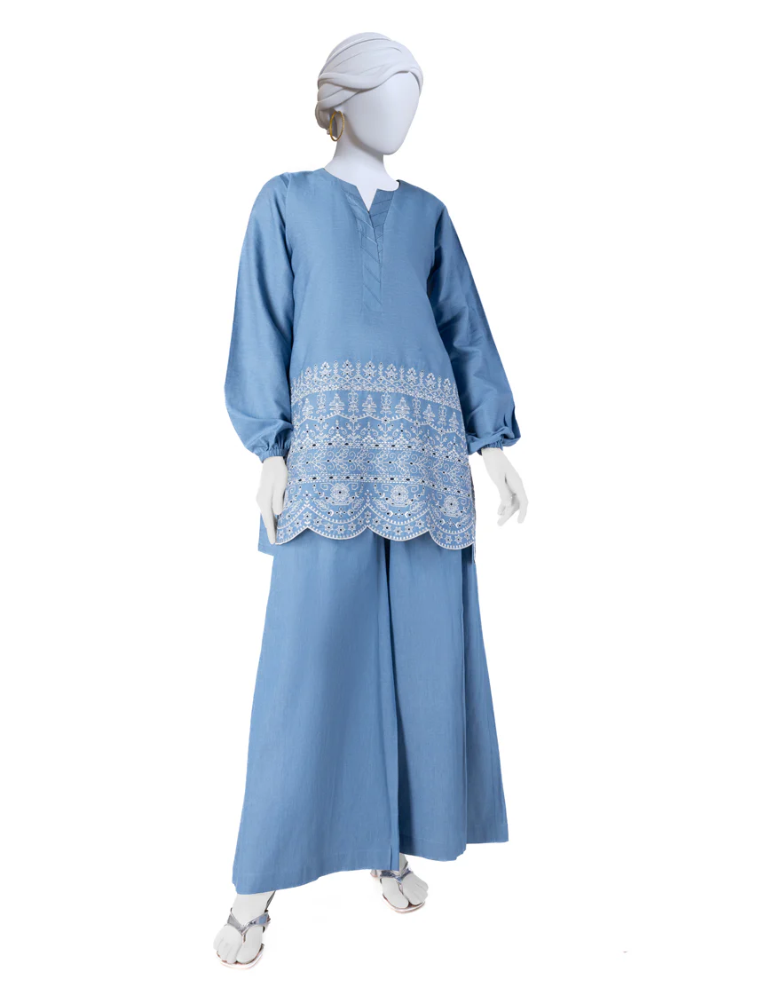 BLUE DENIM KURTI | JJLK-W-JWS-24-3036 FB/TRUE BLUE-01