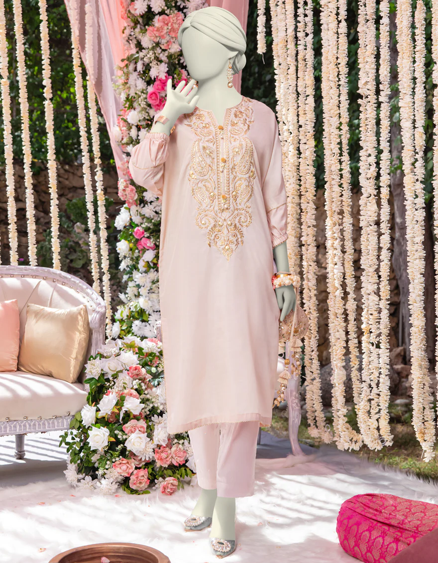 BROWN RAW SILK KURTI | JJLK-W-JWS-24-3052 FB/GOTA VINTAGE-01