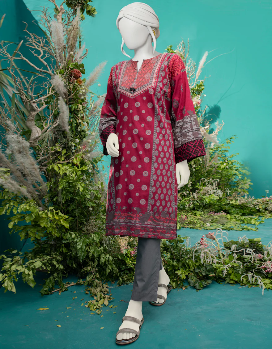 MAROON CAMBRIC KURTI | JJLK-W-JWS-US-22-3041 FB/COPPER A&B