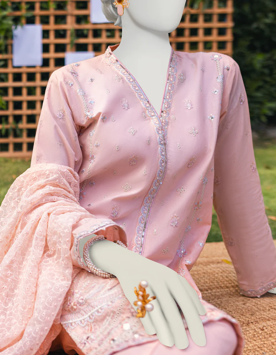 PEACH LAWN 3PC UNSTITCHED | JJLS-S-JPUS-US-23-611 JN-400 - Image 3