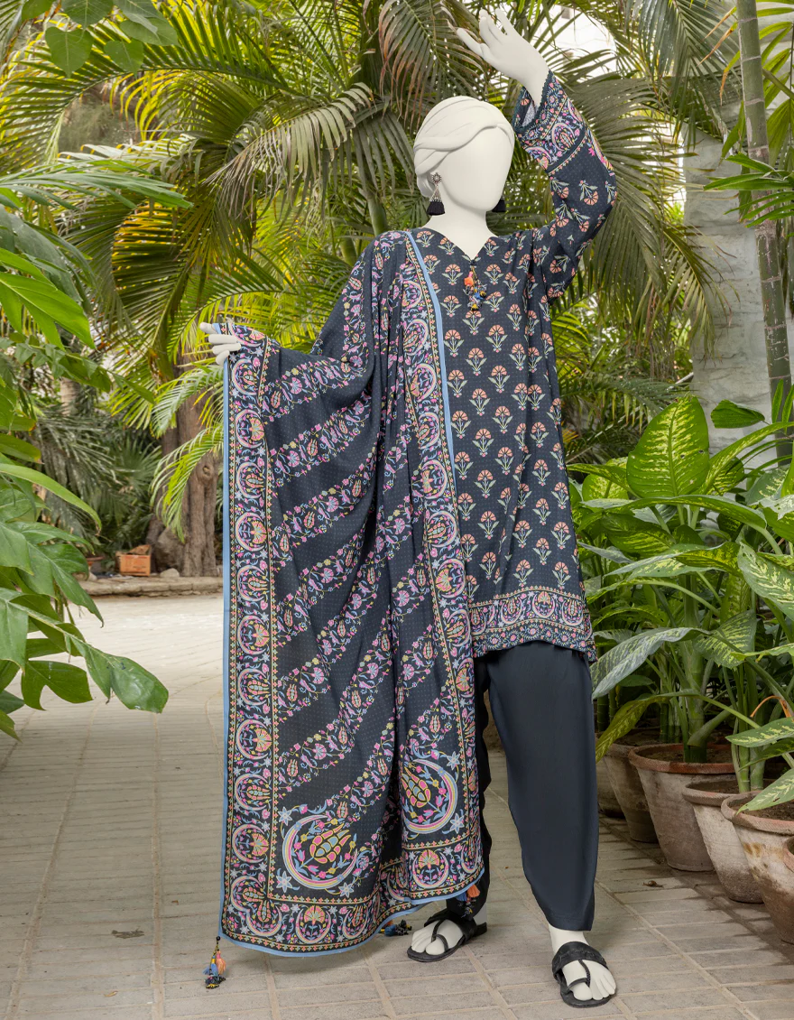 BLACK VISCOSE 3PC UNSTITCHED | JJLS-S-JPW-24-020 FB/SUZANI-4