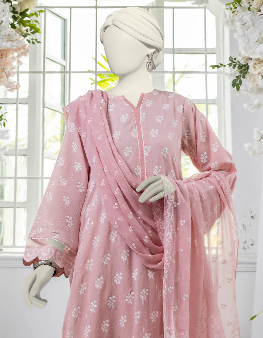 PINK LAWN 3PC UNSTITCHED | JJLS-S-JPW-24-022 FB/PASTE PRINT-2 - Image 3