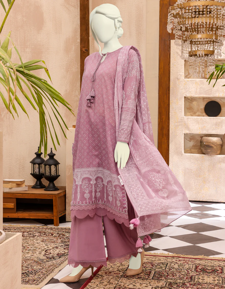 PURPLE LAWN 3PC UNSTITCHED | JJLS-S-JPW-US-22-013 FB/KUNGRI