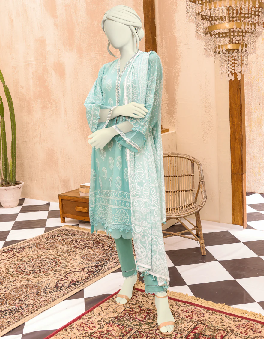 BLUE LAWN 3PC UNSTITCHED | JJLS-S-JPW-US-22-015 FB/PHULRHO