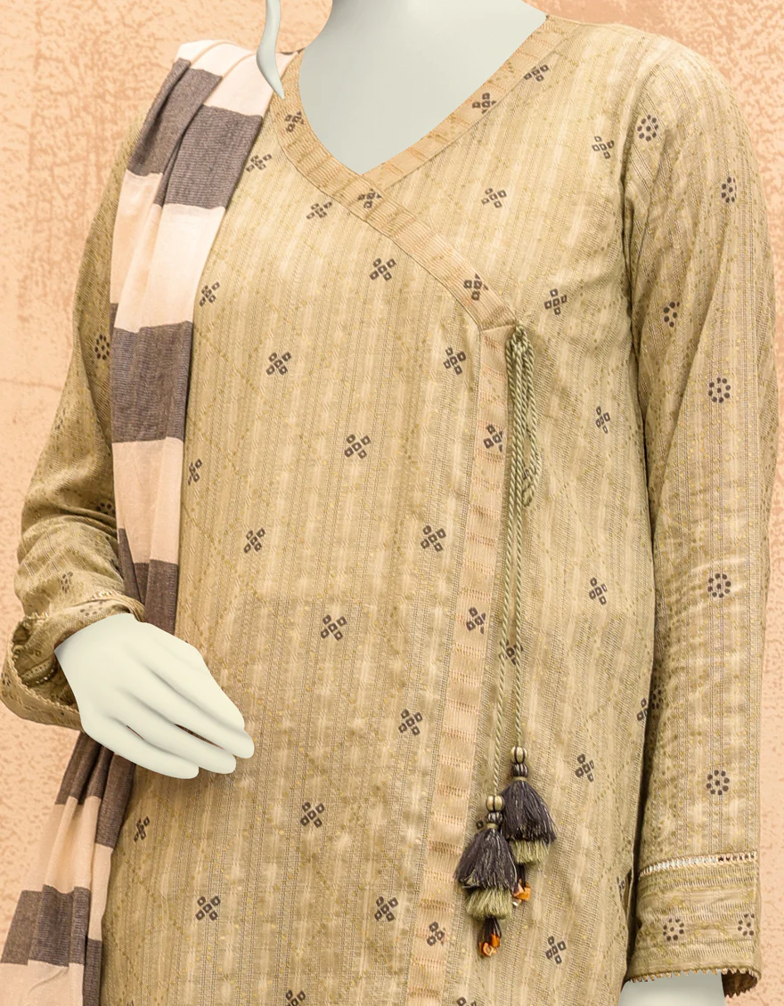 GREEN LAWN 3PC UNSTITCHED | JJLS-S-JPW-US-22-017 FB/FAYRA