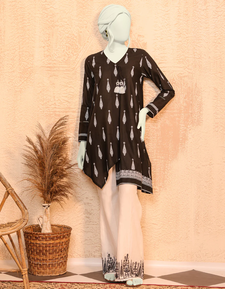BLACK-WHITE LAWN 2PC UNSTITCHED | JJLS-S-JW2-US-22-2013 FB/KARAMO