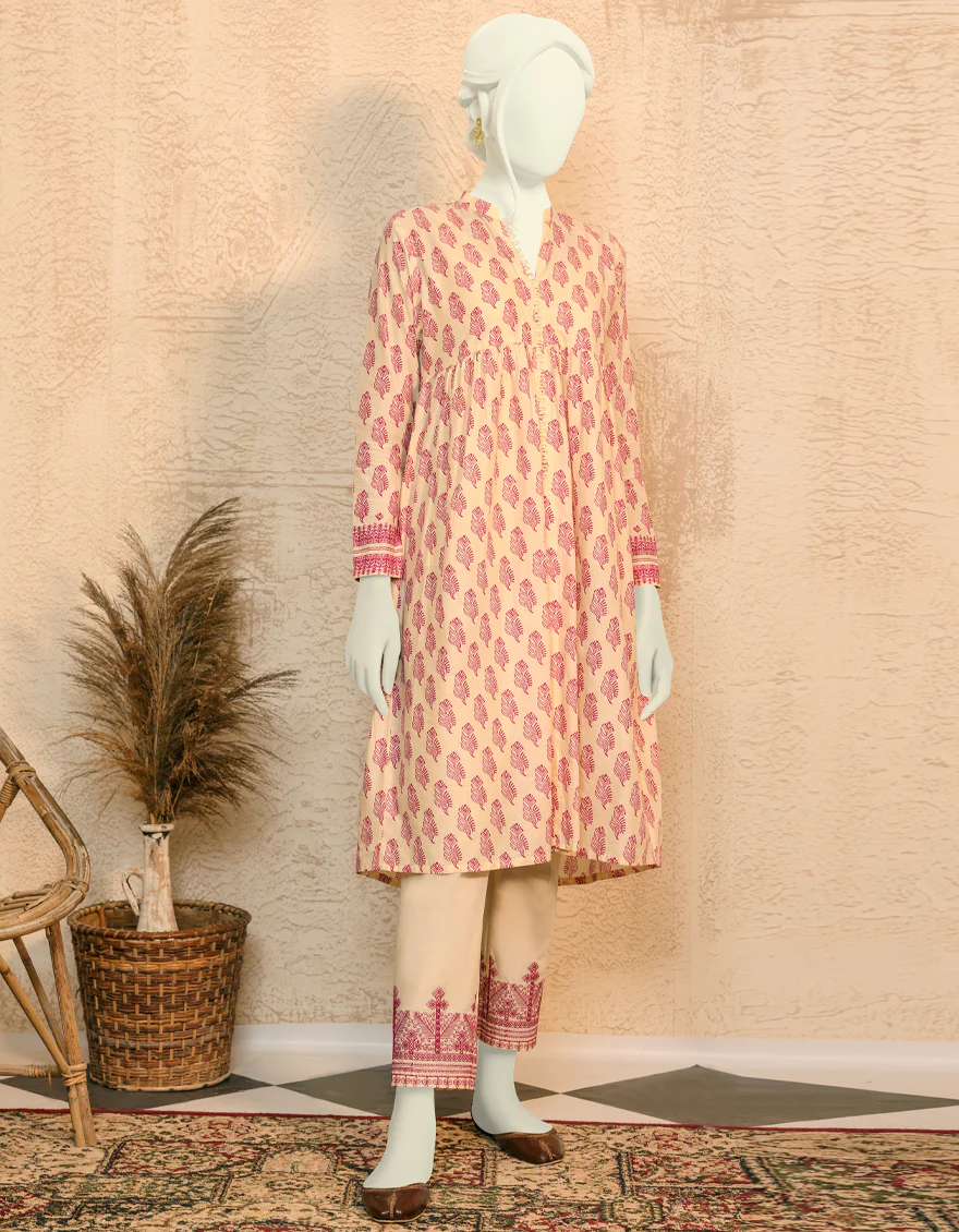 CREAM LAWN 2PC UNSTITCHED | JJLS-S-JW2-US-22-2015 FB/BRIDGET