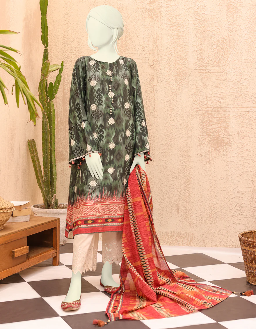 GREEN LAWN 2PC UNSTITCHED | JJLS-S-JW2-US-22-7014 FB/ZEENAT