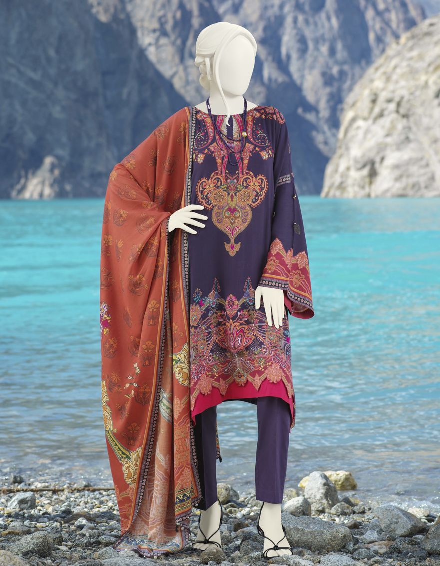 PURPLE 3PC UNSTITCHED | JJLS-W-JW-US-21-1755 FB/CASHMERE