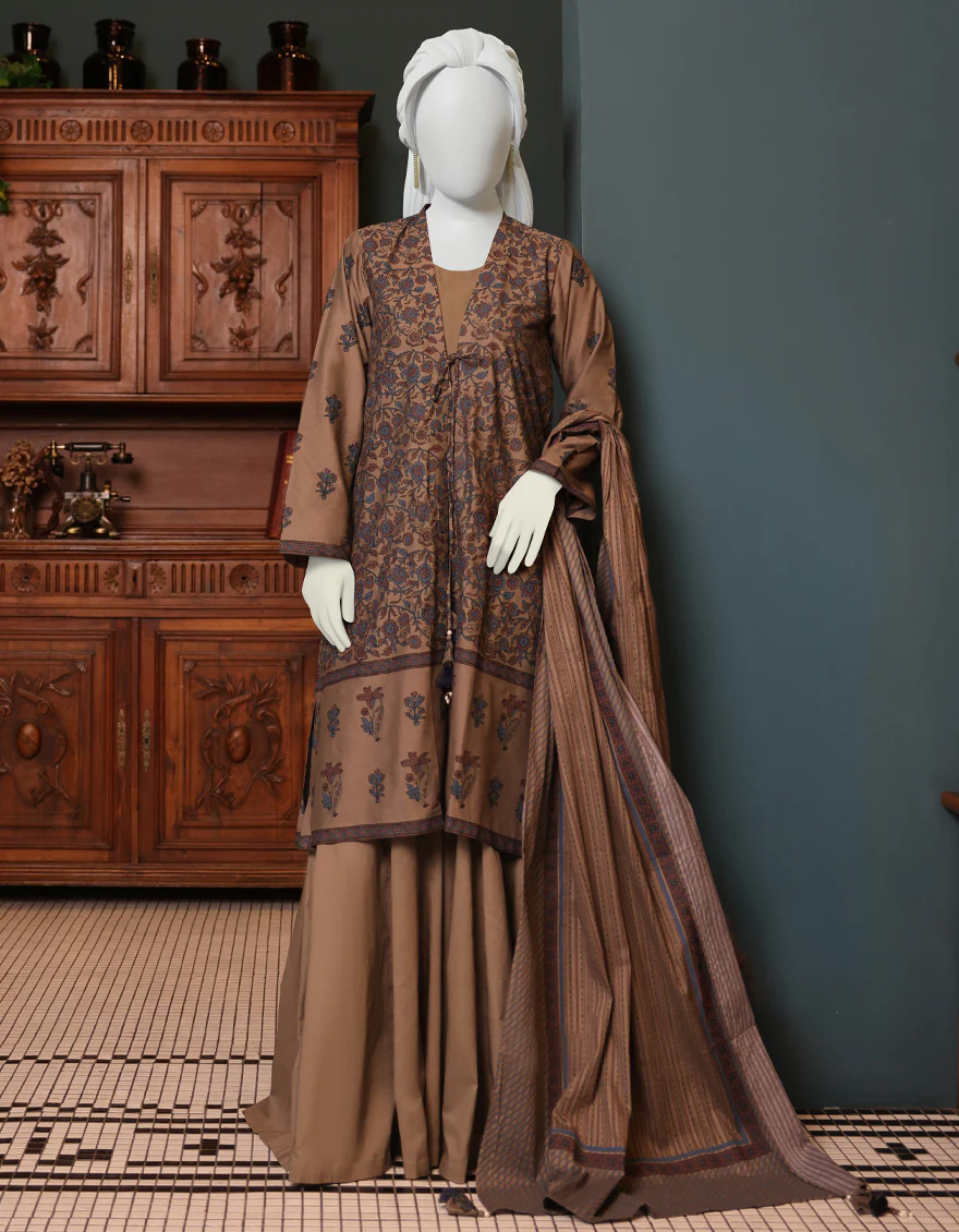 GREY CAMBRIC 3PC UNSTITCHED | JJLS-W-JW-US-22-1753 FB/DELSUZI