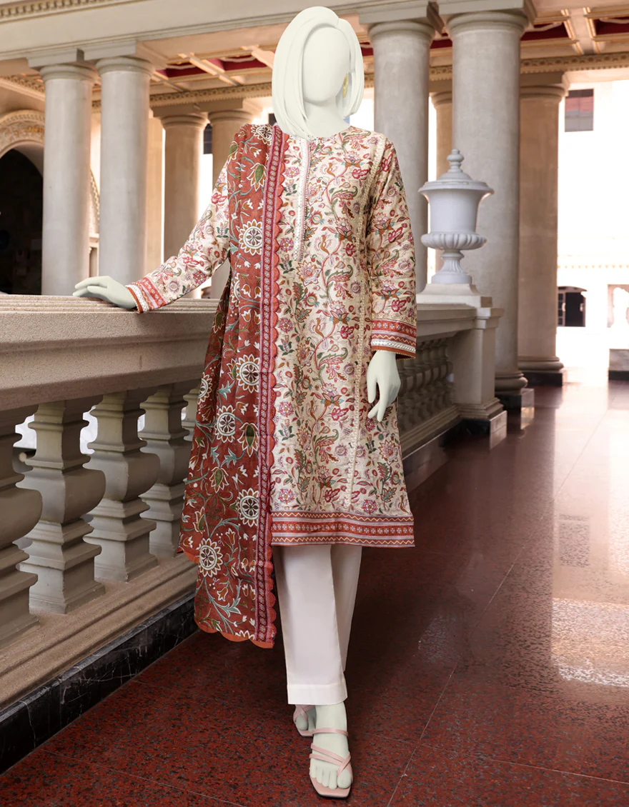 MULTICOLOR CAMBRIC 2PC UNSTITCHED | JJLS-W-JW2-US-22-7038 FB/MOTIA