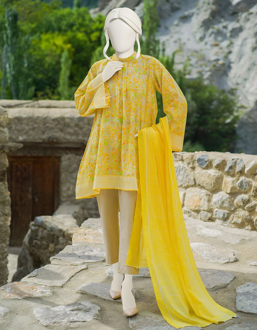 PEACH YELLOW CAMBRIC 3PC UNSTITCHED | JJLS-W-JWU-US-21-1793 FB/LAPIS