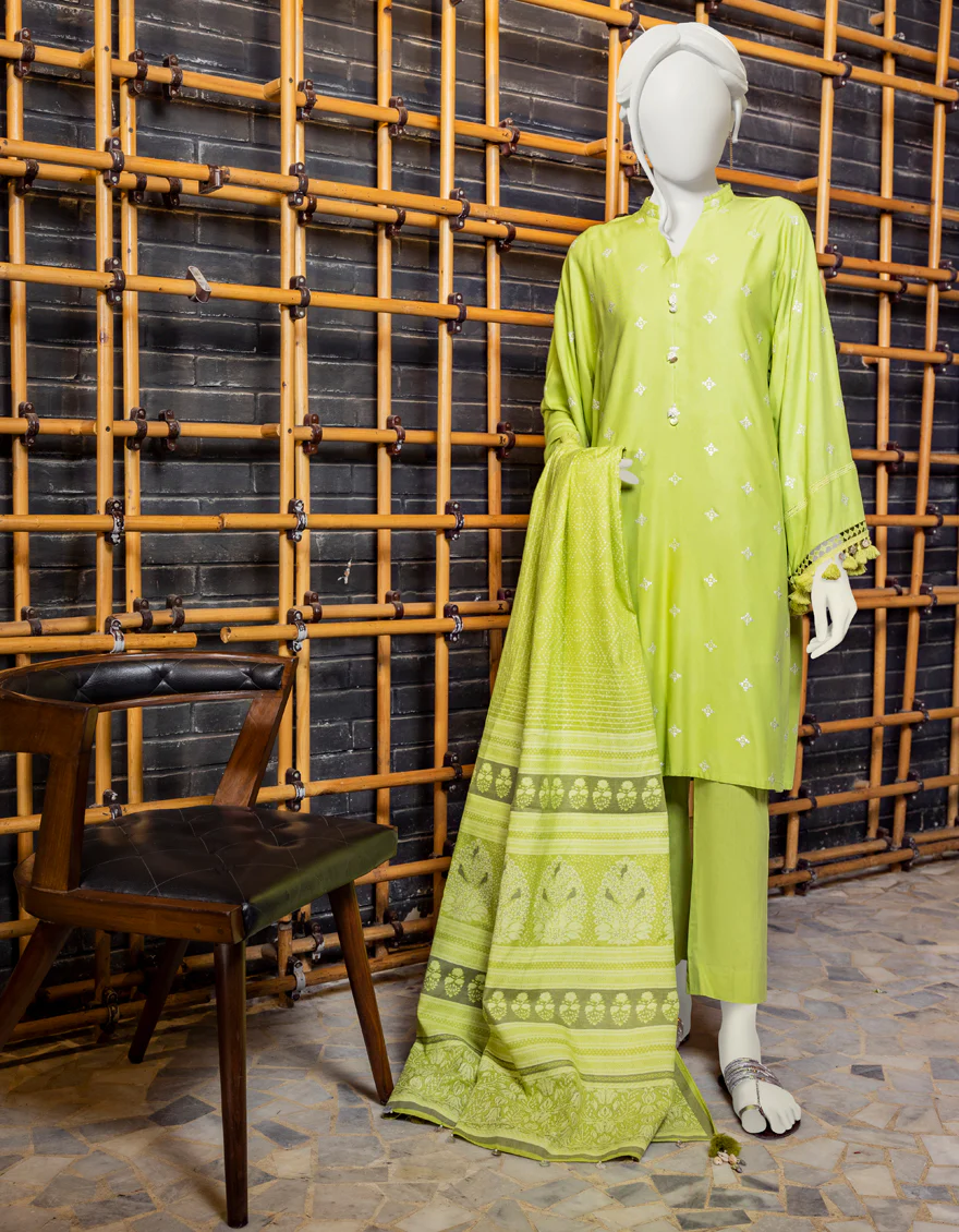 GREEN DYED 3PC UNSTITCHED | JJLS-W-JWU-US-22-1825 FB/SABZ