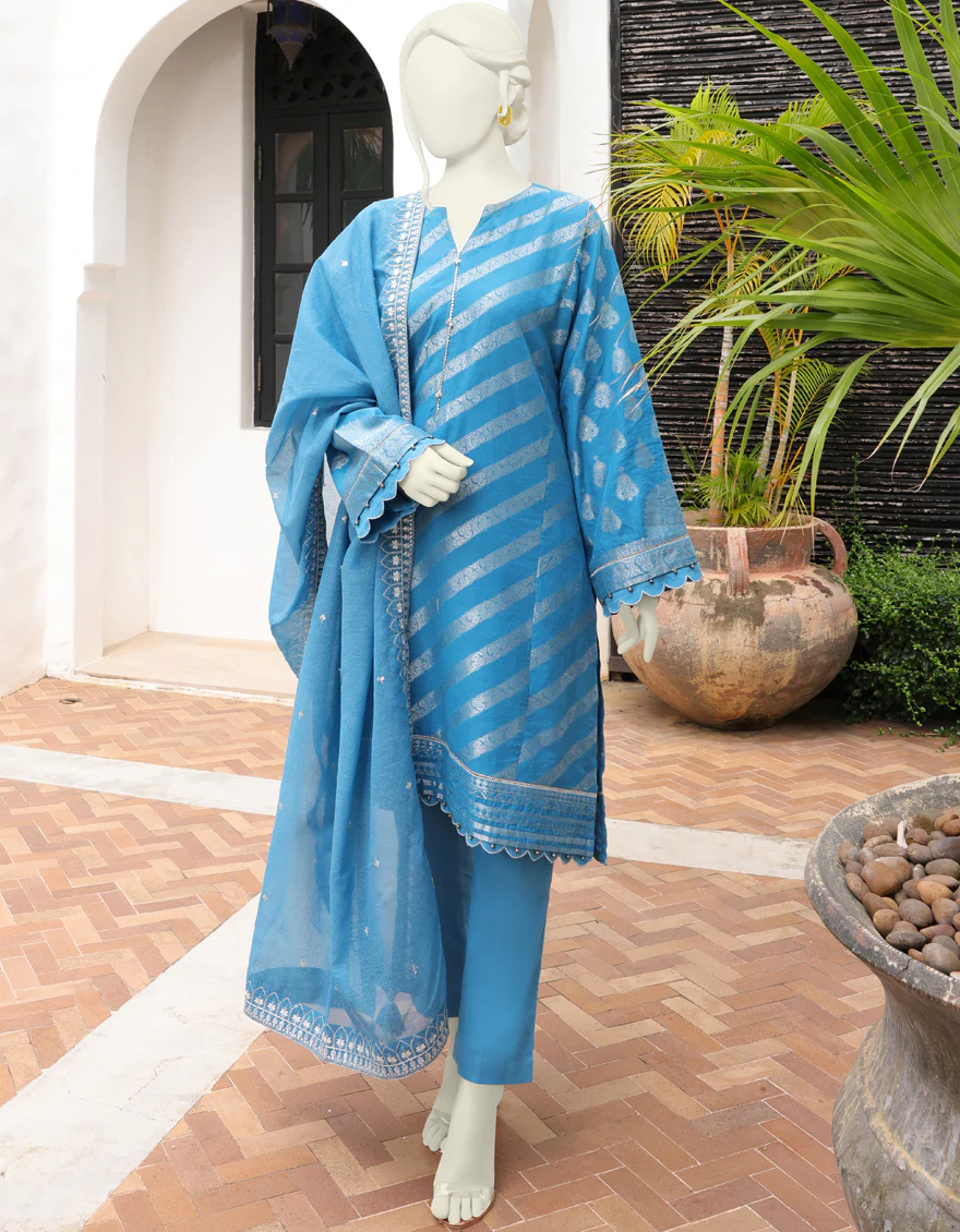 FEROZI JACQUARD 3PC UNSTITCHED | JJLS-W-JWU-US-22-1852 FB/KAREN