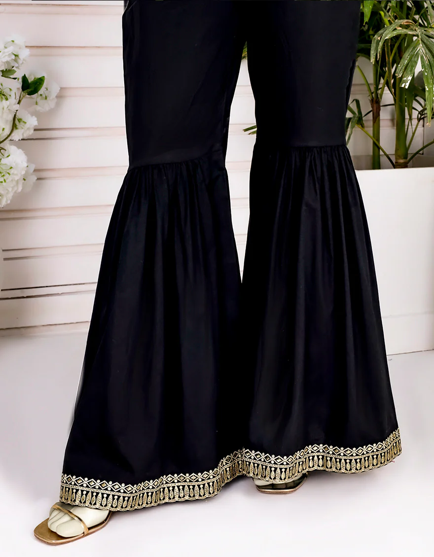 BLACK CAMBRIC TROUSERS | JJLT-S-JPWT-US-23-585 FB/US-22-003