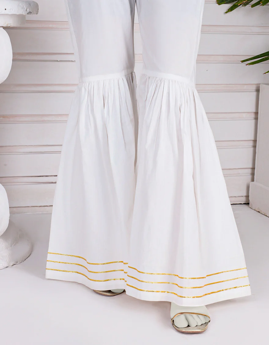WHITE CAMBRIC TROUSERS | JJLT-S-JPWT-US-23-587 FB/US-22-001