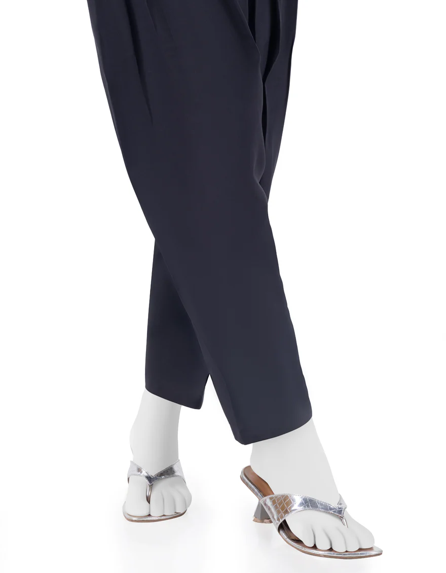BLACK RAW SILK TROUSERS | JJLT-W-24-3053 FB/GOTA VINTAGE-02