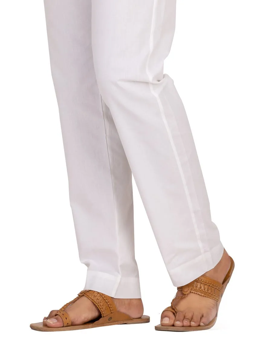 WHITE COTTON TROUSERS | JJMT-202/S24/JJ9282-A