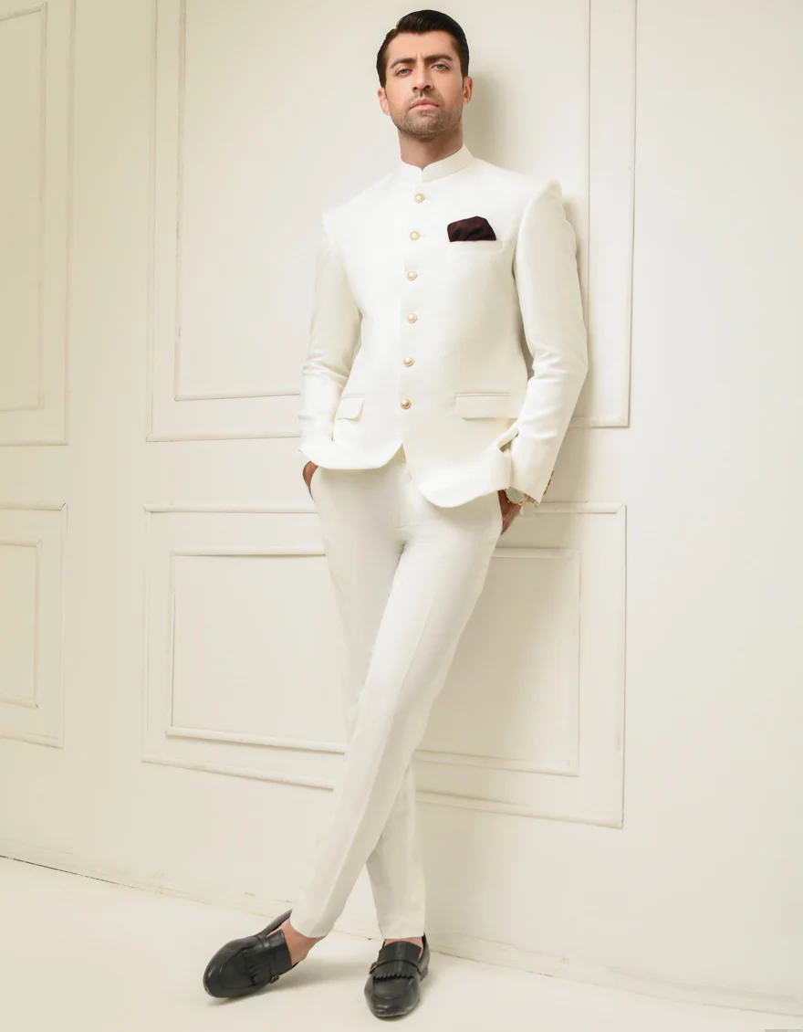WHITE PRINCE COAT | JJPJ-PANT-US-42209/S22/JJ8087-CL