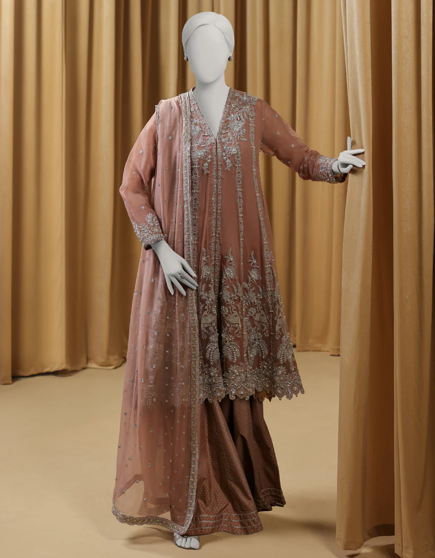 TEA PINK RAW SILK 3PC STITCHED | JJPW-S-JPS-25-3977 FB/INARA-15